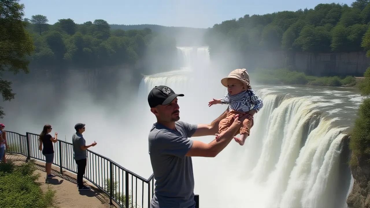 Turista arrisca bebê em queda de 80m para foto nas Cataratas do Iguaçu